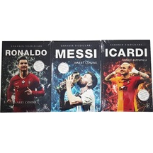 Sahanın Yıldızları Ronaldo Messı Icardı 3 Kitap Set Poster Ve Kart Hediyeli
