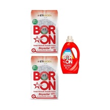 Toz Çamaşır Deterjanı Beyazlar 2 Adet 4 Kg + Boron Renkliler İçin Sıvı Temizlik Ürünü 26 Yıkama. Diğer