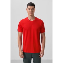 Tommy Lıfe Erkek Kırmızı Basic Kısa Kol Standart Kalıp O Yaka T-shirt 87911 T10er-87911 001