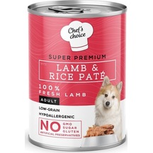 Chef's Choice Kuzulu Pirinçli Ezme Konserve Yetişkin Köpek Maması 400 G