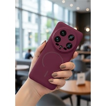 Xiaomi 14 Ultra İçin Uyumlu M-safe Özellikli Soft Renkli Elde Kaymaz Silikon Kılıf