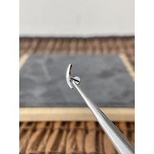 Yüksek Kalite G23 Titanium Düz Ay Titanyum 6 X 1.2 MM Labret Piercing Gümüş