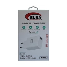 Elba Elb14 Elb-67w Usb 67w 3.4a Hızlı Şarj Akıllı Koruma -ısıya Dayanıklı Ev Şarj Kafa
