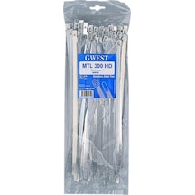 Gwest 7.9X300Mm Paslanmaz Çelik Metal Kablo Bağı 100 Adet