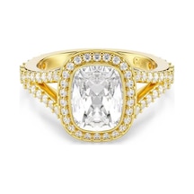 Swarovski 5762627 Yüzük Una:rıng Cushıon Whı/gos 58 Metalik Ayarlanabilir