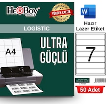 Herboy Hb-1107 192,5 X 39 Mm A4 Laser Etiket 50 Adet