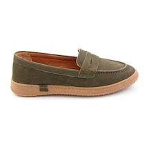 Bambi Yeşil Hakiki Deri Kadın Loafer Ayakkabı K01045050401