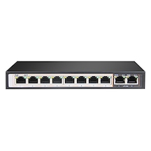 Tiandy PS-1008E-2G 8 Port Poe 2 Port Gigabit Uplink Yönetilmeyen AI POE Switch