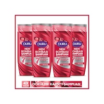 Duru Nem Bombası Dökülme Eğilimli Saçlar İçin Dökülme Karşıtı Şampuan 4x400 Ml Dökülen