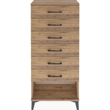 Arges Dolap 6 Çekmeceli 60x30x134 Çam-çam Çam