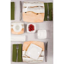 Karaca  Fine Pearl Ocaso 26 Parça 6 Kişilik Kare Kahvaltı/Servis Takımı