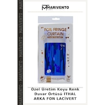 Özel Üretim Koyu Renk Duvar Örtüsü İthal Arka Fon Lacivert