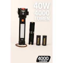 Wison 4000 Lümen 40 Watt Çok Fonksiyonlu Profosyonel Kampçı El Feneri Ws-7510 Siyah