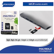 Polygold 64 Gb Adaptörlü Hafıza Kartı