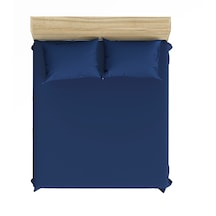 Makiteks %100 Pamuklu Lacivert 180x200+2 50x70 Battal Boy Lastikli Çarşaf Ve Yastık Kılıfı Seti Lacivert