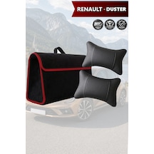 Renault Duster Uyumlu Bagaj Çantası Koltuk Yastığı Siyah Renk Lüks Model
