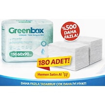 Greenbox Yetişkin Yatak Koruyucu Alt Açma Örtü 60x90 Cm 180 Adet