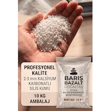 10 Kg 2-3 Mm Beyaz Akvaryum Kumu Kalsiyum Karbonatlı Silis Kumu Dekoratif Akvaryum Taban Kumu