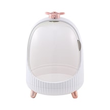 Trendooze Makyaj Depolama Organizeri Kozmetik Sergi Kutusu Led Işık Depolama Kutusu Ve Şeffaf Kapağı İle Sergi Ve Kolayca Düzenleme Cilt Bakımı İçin Banyo Tezgahı Yatak Odası Makyaj Masası Seyahat Beyaz Ha Beyaz