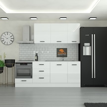 225 Cm Mutfak Dolabı Mdf Kapak Tezgah Dahil Yrkn225 97 Beyaz 225 Cm Mutfak Dolabı Mdf Kapak Tezgah Dahil Yrkn225 97 Beyaz