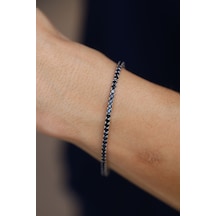 Yenigün Kuyumculuk 14 Ayar Altın Siyah Onix Taşlı Su Yolu Bileklik Blk26357 Sarı Altın