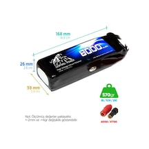 Leopard Power 8000 mAh 11.1V 3S 25C UAV & Multirotor Lityum Polimer Lipo Batarya Pil