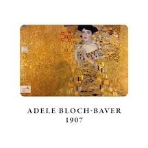 Gold Series - A6, Gustav Klimt 4'lü Defter Seti I, Çizgisiz, Toplam 192 Sayfa, Her Biri 48 Sayfa, Tel Dikiş, Esnek Kapak, Oval Kenar, Tuval Doku, 60 Gram, Sarı Krem Renk Çok Renkli