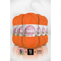 Cotton Lüks - 97552 Portakal - 5'li Paket - 100gr/330m - Pamuklu Hırka Yelek Amigurumi İpi