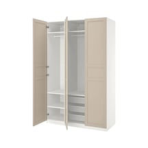 Ikea Beyaz Ferah Kapaklı Gardırop Beyaz-açık Bej