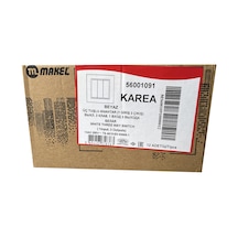 Makel Karea Üçlü Anahtar 3 Tuşlu 1+3 Beyaz 12 Adet Kutu