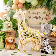Baby Zürafa Folyo Balon 34 İnç Doğum Günü Baby Shower Parti Süsü Çok Renkli