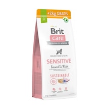 Brit Care Sensitive Digeston & Skin Balıklı Böcek Proteinli Yetişkin Köpek Maması 12 KG + 2 KG
