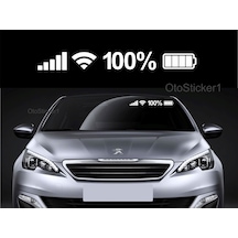 Oto Sticker Wifi Şarj Şebeke Cam Köşesi Stickeri