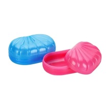 Buççin Online Mağaza İstiridye Kapaklı Sabunluk Plastik, Taşınabilir Ve Hijyenik Plastik Pembe Çok Renkli