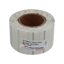 Pp Şeffaf Termal Rulo Etiket 40mm X 40mm Çap Ruloda 500 Adet Çok Renkli