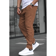 Madmext Kahverengi Müslin Kumaş Erkek Basic Pantolon 6507-kahverengi Kahverengi