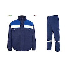 İş Takımı 7/7 Gabardin %100 Pamuk Kapitoneli Reflektörlü Lacivert
