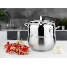 Lines Silver Düdüklü Tencere Metal Kulp Yay Kapak 6 Lt Diğer