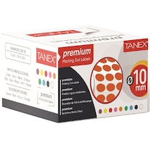 Tanex Nokta Etiketi 5000 Li Tekli Kutu 10 Mm Turuncu Çok Renkli