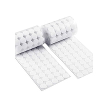 100 Adet Yuvarlak Cırt Cırtlı Bant, Yapışkanlı, 1.5 Cm Çapında