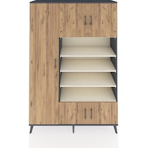 Hyperion Dolap 10 Raflı 5 Kapaklı 132x44x195 Antrasit-çam/aytaşı Antrasit