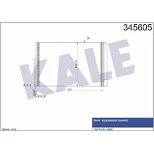 KALE OTO Radyatör 345605 Klima Radyatörü Touareg 7P 10-