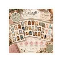 4 Sayfa Secret Rooms Sticker Set- Gizli Odalar Temalı Etiket Seti Ajanda Scrapbook Journal 0
