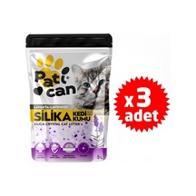 Patican Lavanta Kokulu Silika Kristal Kedi Kumu 3 x 5 L