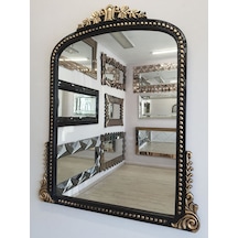 Ayna Denizi Lady Black Gold Model Siyah Altın Renk Dekoratif Ayna Altın - Siyah
