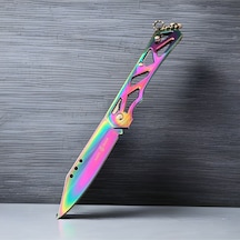 Kamp Outdoor Rainbow Çelik Çakı 16 Cm Çok Renkli