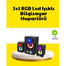 Zenvia 2.1 Usb Bağlantılı Oyun Hoparlörü Renkli Led Işıklı Znv2026