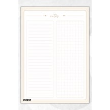 A5 Bloknot Çizgili Kareli Defter - 50 Yaprak - Memopad - Notepad - Not Defteri - Not Kağıdı Çok Renkli Çok Renkli
