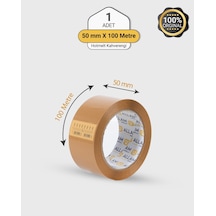 1 Adet Hotmelt Kahverengi Koli Bandı 50mm X 100mt Güçlü Yapışkan