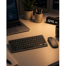 Telefon Tablet Ve Bilgisayar Uyumlu Kablosuz Klavye Mouse Kombini Standart
